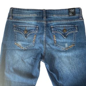 YMI Jeans Button Flap Pockets Boot Cut Juniors Size 11